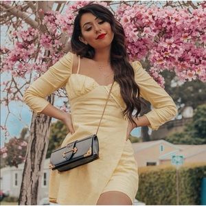 REVOLVE MAJORELLE Micha Mini Dress in Buttermilk Yellow